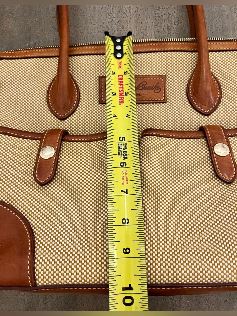 Vintage Dooney & Bourke Canvas and Leather Tote Bag - Picture 9 of 13